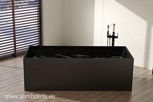 bañera rectangular