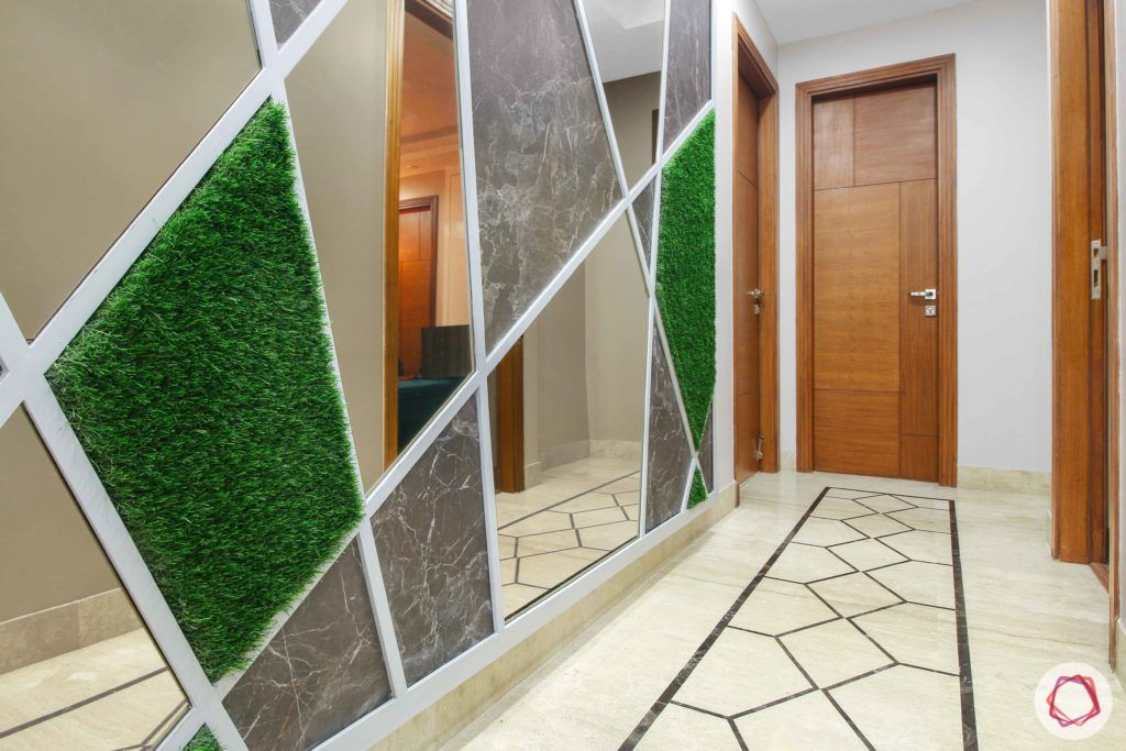 Vestíbulo-pared verde-paneles de césped-pared de césped-césped artificial