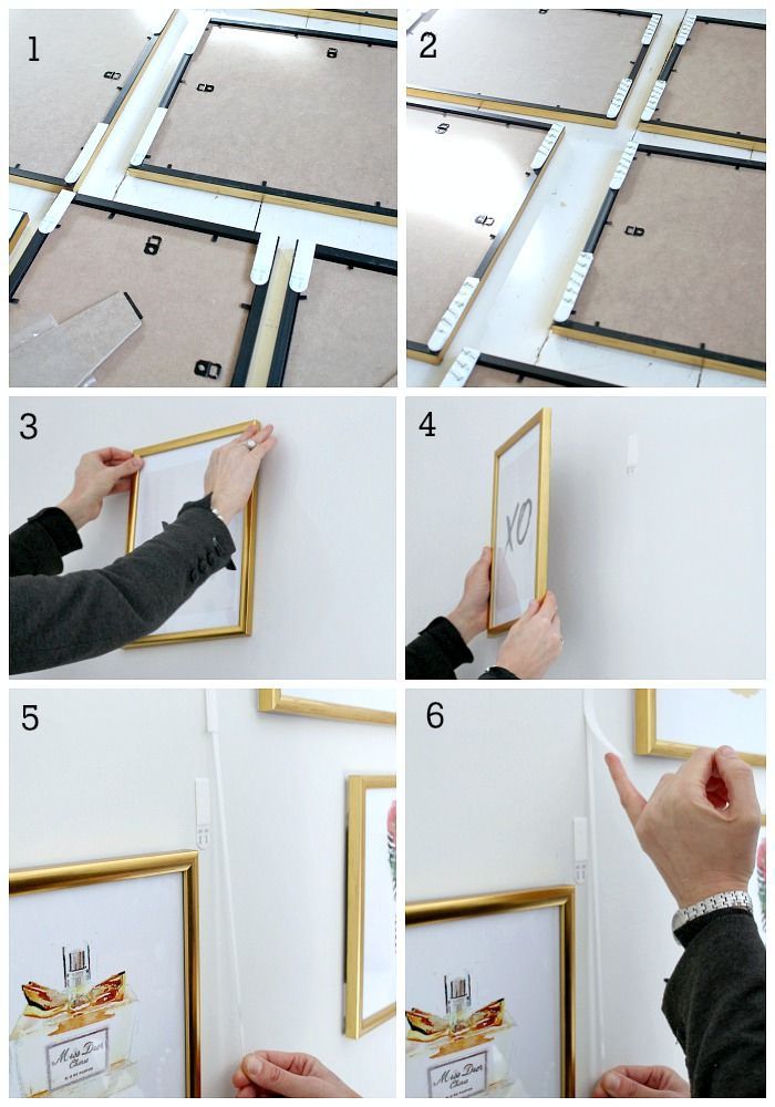 pasos para colgar un cuadro con adhesivo y sin taladro